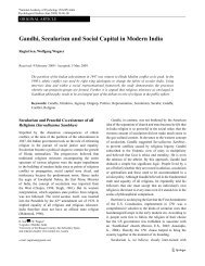 Gandhi, Secularism and Social Capital in Modern India - JKU
