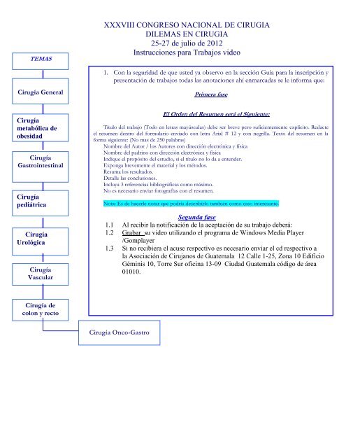 XXXI CONGRESO NACIONAL DE CIRUGÍA