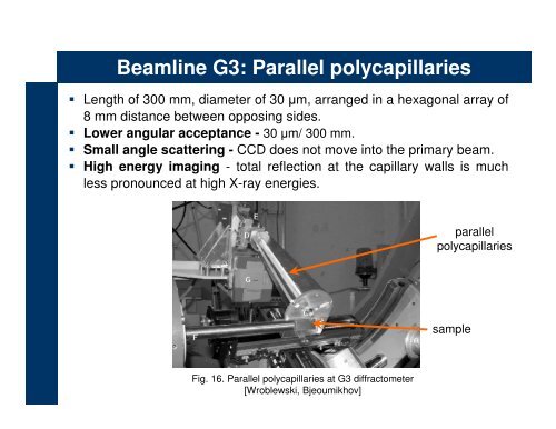 Beamline G3 at DESY: Materials X-ray Imaging