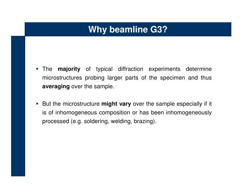 Beamline G3 at DESY: Materials X-ray Imaging