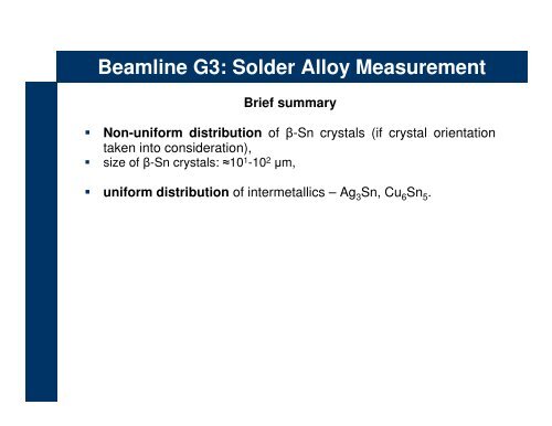 Beamline G3 at DESY: Materials X-ray Imaging