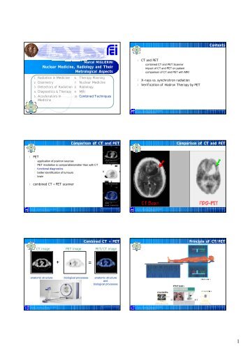 Nuclear Medicine, Radiology and Their Metrological Aspects ...