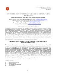 Effect Of The Flow Conditions And Valve Size On Butterfly Valve