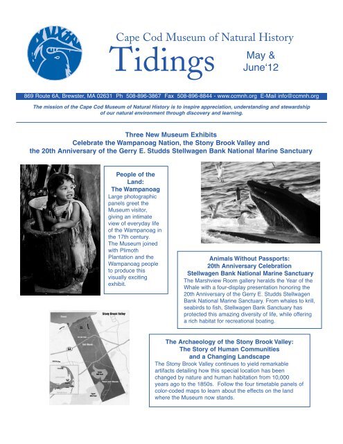 May/June 2012 Tidings Newsletter - Cape Cod Museum of Natural ...