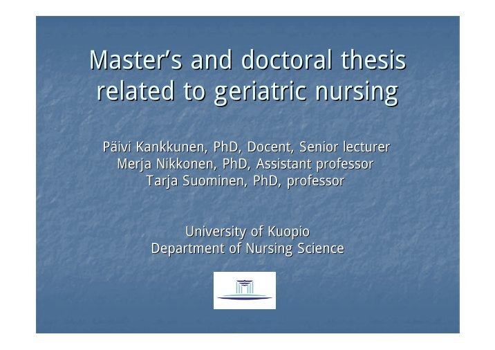 thesis of msc nursing thesis of msc nursing