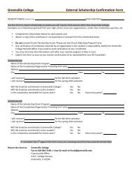 External Scholarship Form (.pdf) - Greenville College