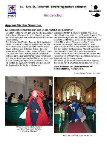 Kinderchor - Kirchengemeinde Eldagsen