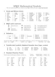 Mathematical Symbols Chart