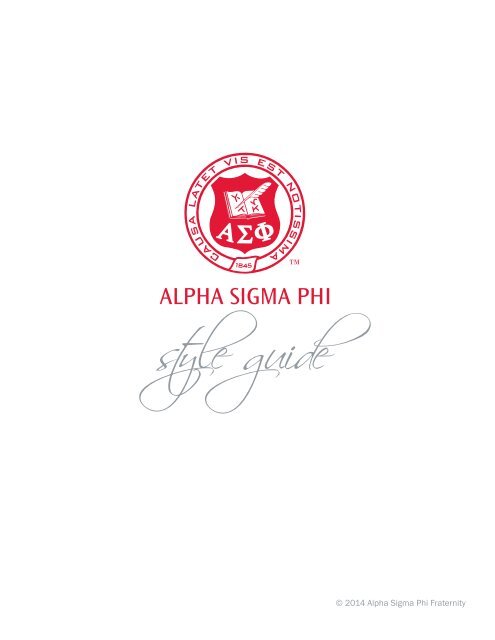 ALPHA SIGMA PHI CHAPTER GUIDE - DIGITIZE BY RMG WILLY BOY