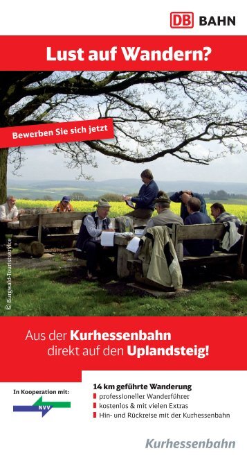 Wandererlebnis Flyer (PDF, 2.16MB) - Kurhessenbahn