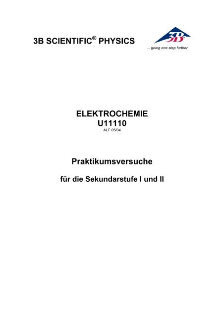 3B SCIENTIFIC PHYSICS ELEKTROCHEMIE U11110 ...