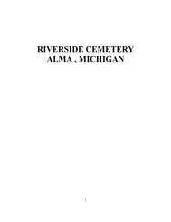 Riverside Cemetery Rules & Policy - City of Alma