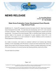 NEWS RELEASE - Florida FFA Association
