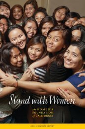 Read our 2011-12 Annual Report! - Women's Foundation of California