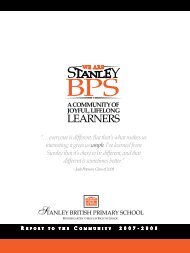 LEARNERS - Stanley British Primary School