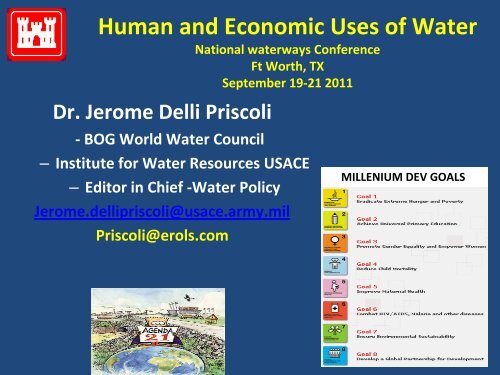 Jerome Delli Priscoli, PH.D - National Waterways Conference