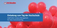 Agenda - Tag der Hochschule 2013 - CAS Education