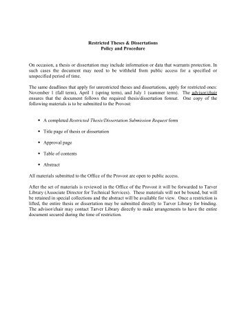 advisor dissertation get rid