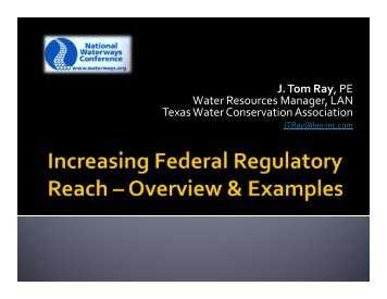 J. Tom Ray, P.E., D.WRE - National Waterways Conference