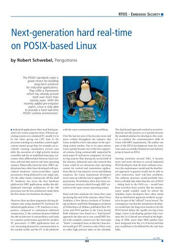 Next-generation hard real-time on POSIX-based Linux - OSADL