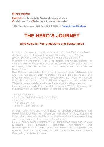 THE HERO`S JOURNEY - Renate Daimler