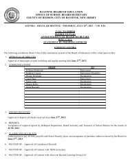 Agenda-July 25, 2013 - Bayonne Board of Education