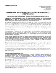 panama canal and port freeport sign memorandum of understanding