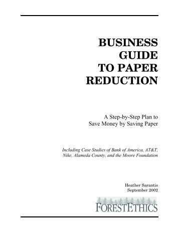 Business Guide to Paper Reduction - Tufts Office of Sustainability