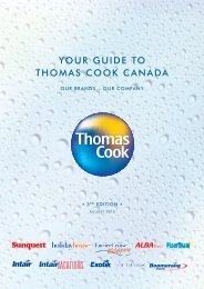 your guide to thomas cook canada - Thomas Cook North America