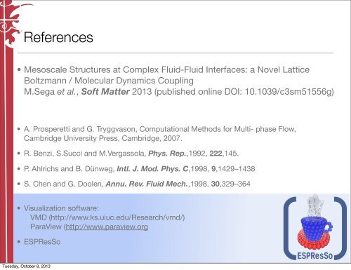 Modeling two-phase flow - ESPResSo