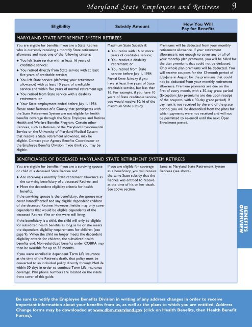 FY2011 Health Benefits Booklet