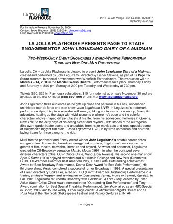 Leguizamo Release.pdf - La Jolla Playhouse