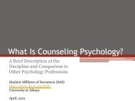 What Is Counseling Psychology? - Society of Counseling ...