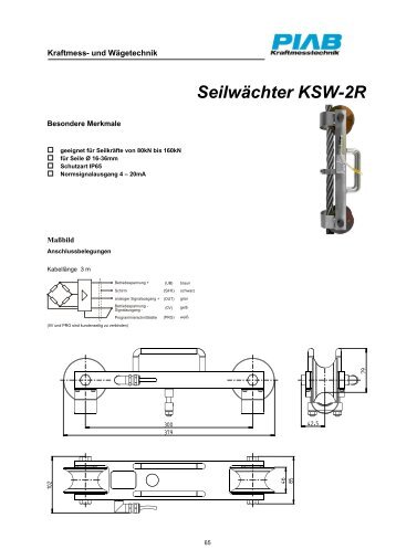 Seilwächter KSW-2R - PIAB Kraftmesstechnik GmbH