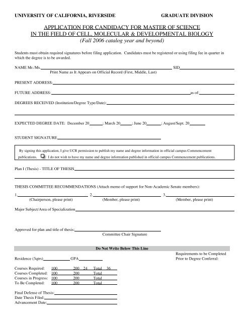 Cell, Molecular, and Developmental Biology - Graduate Division