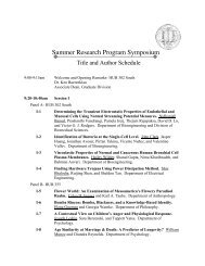 Summer Research Program Symposium - Graduate Division
