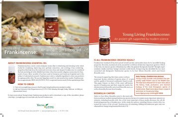 Frankincense: - Young Living