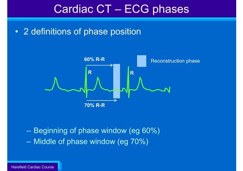 Technical Aspects of Cardiac CT - ImPACT CT Scanner Evaluation ...