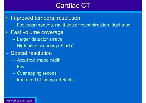 Technical Aspects of Cardiac CT - ImPACT CT Scanner Evaluation ...
