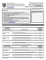 APPEAL/OBJECTION FORM (A2) - Ontario Municipal Board