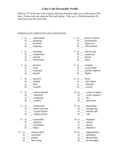 Hartman Personality Profile.pdf - The Cambridge School of Chicago