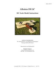 Albatros DII 24â€ R/C Scale Model Instructions - AerodromeRC