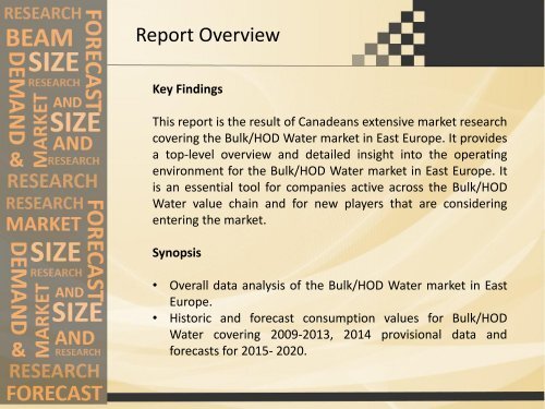 East Europe Bulk/HOD Water Market Size, Trends, Growth, Data Analysis, Report Forecast 2020