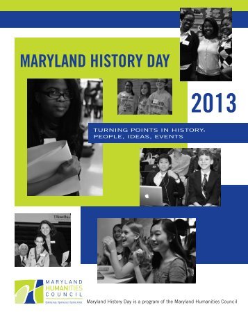 Maryland History Day 2013 contest program - Maryland Humanities ...