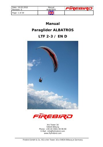 Manual Paraglider ALBATROS LTF 2-3 / EN D