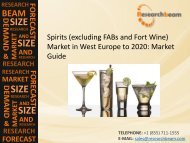 West Europe Spirits (excluding FABs and Fort Wine) Market Size, Growth, Opportunities, Business Strategies Report 2020