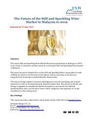 Still and Sparkling Wine Market Research and Analysis in Malaysia - JSB Market Research