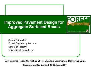 Improved Pavement Design for Aggregate Surfaced ... - roads.co.nz