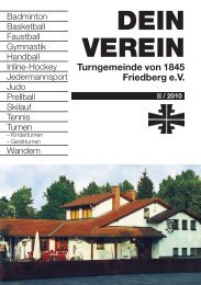 Vereinsheft 2010-1 - Turngemeinde von 1845 Friedberg eV