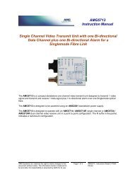 AMG5713 Instruction Manual Single Channel Video Transmit Unit ...